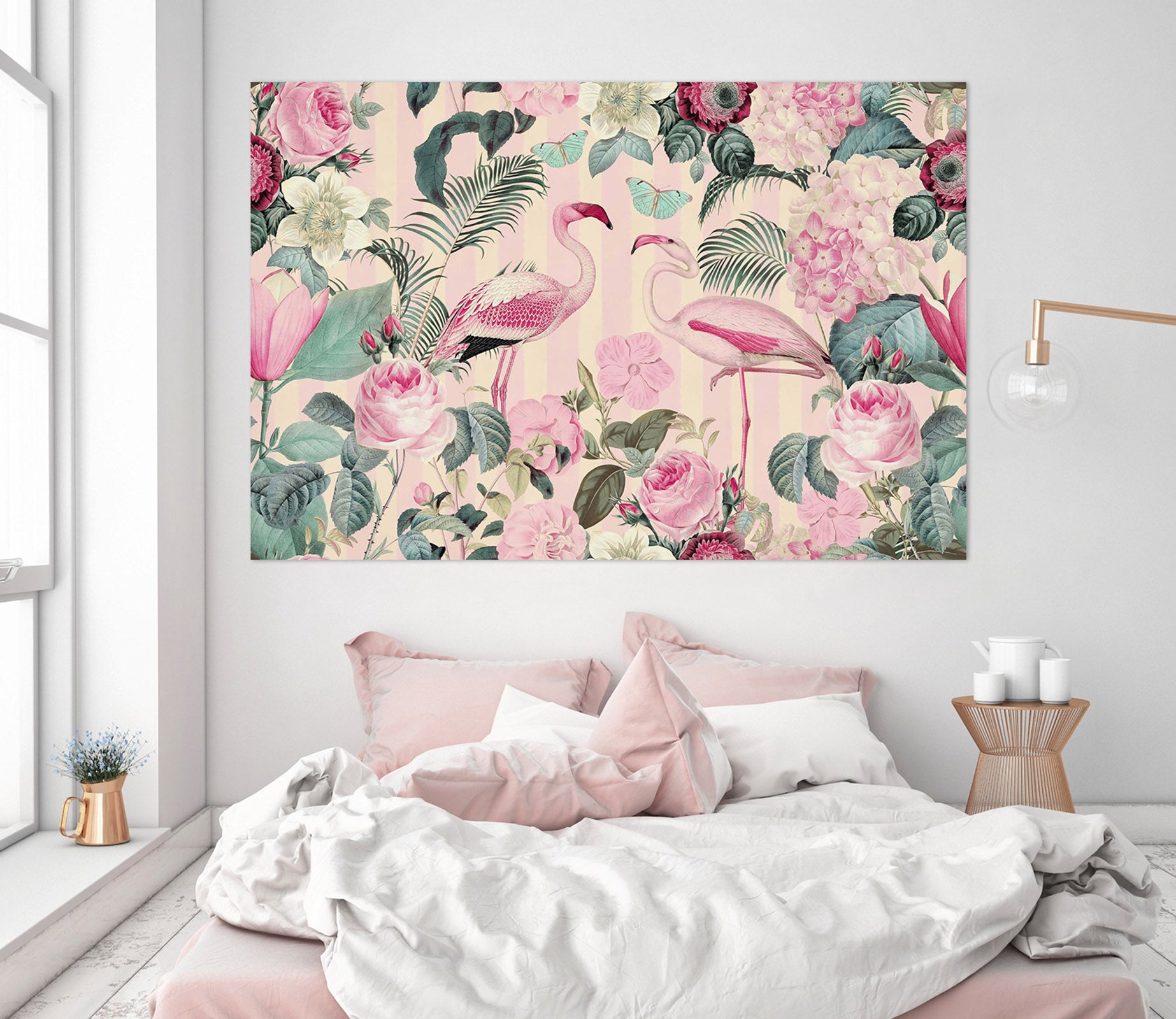 3D Pink Flamingo 020 Andrea haase Wall Sticker