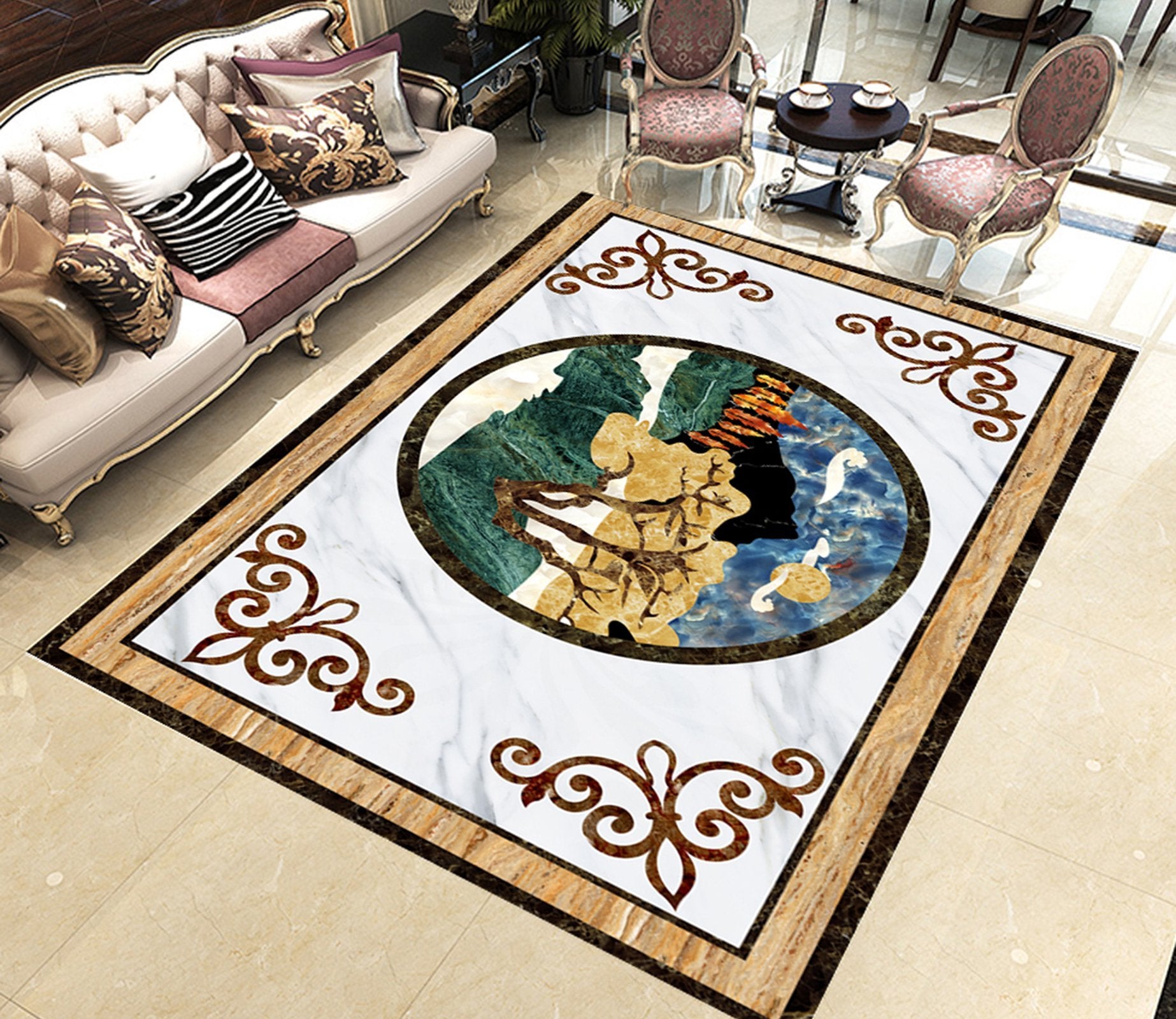 3D Color Forest WG414 Floor Mural Wallpaper AJ Wallpaper 2 