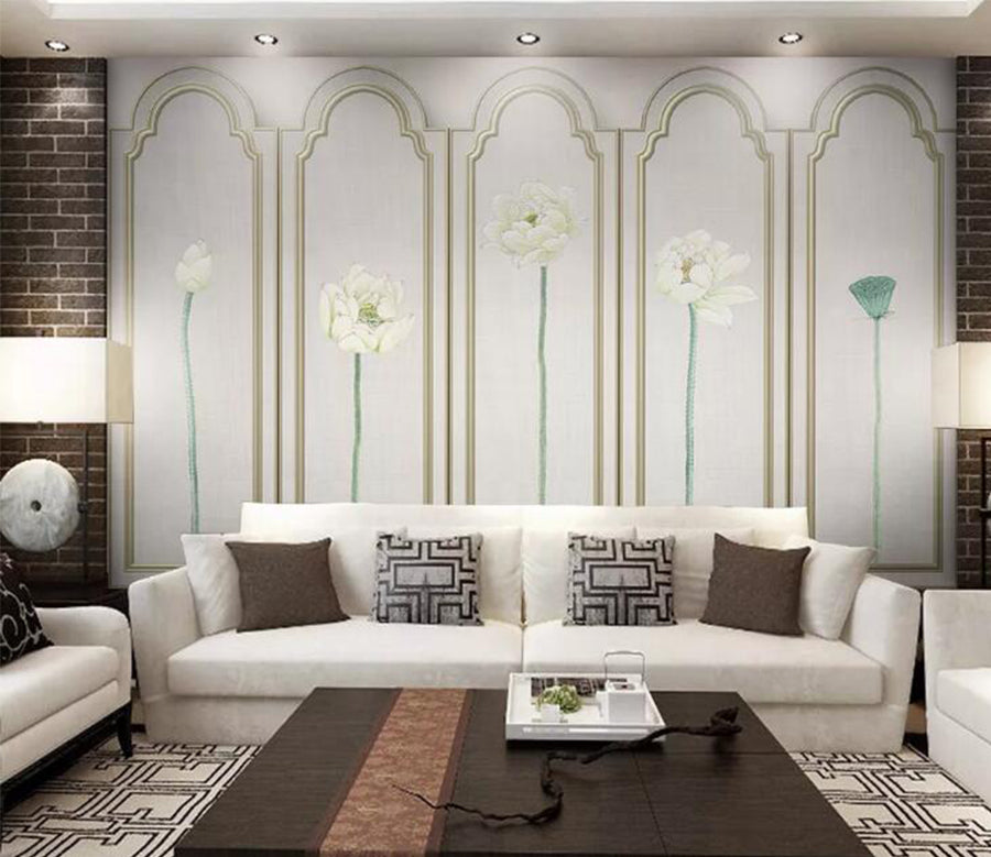 3D Art Lotus WC164 Wall Murals