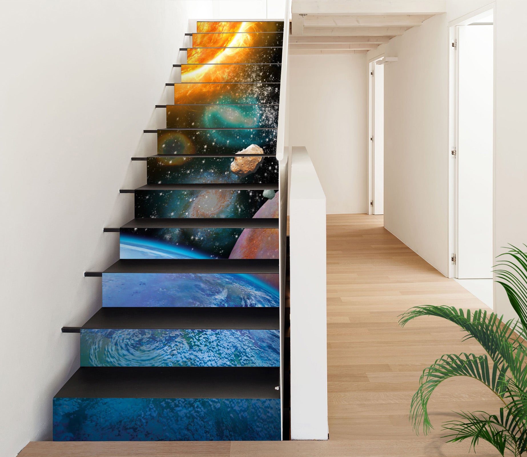 3D Planet Galaxy 96175 Adrian Chesterman Stair Risers