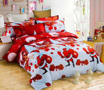3D Santa Claus Pattern 32072 Christmas Quilt Duvet Cover Xmas Bed Pillowcases