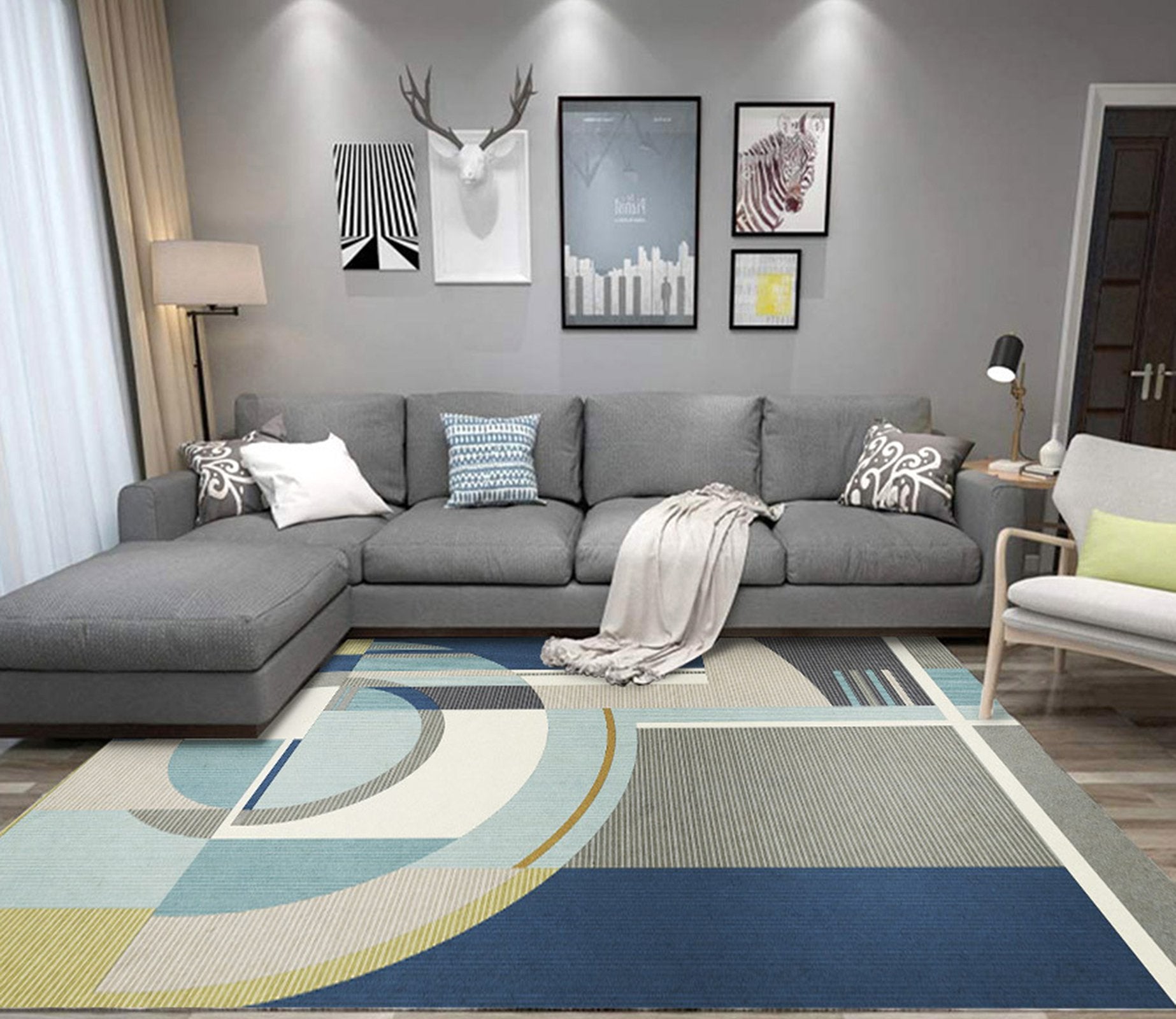 3D Color Pattern WG325 Non Slip Rug Mat Mat AJ Creativity Home 