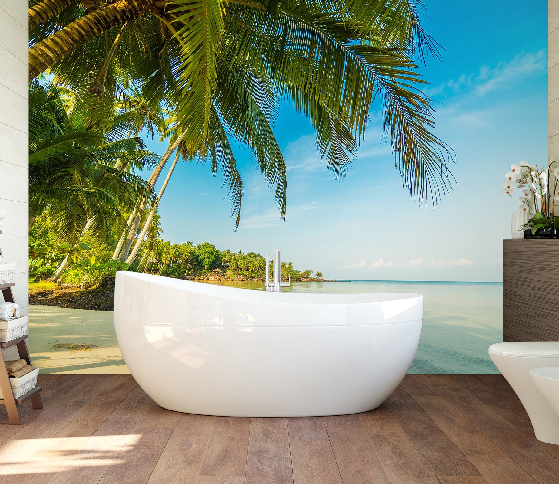 3D Coconut Tree Leaf 130 Wall Murals