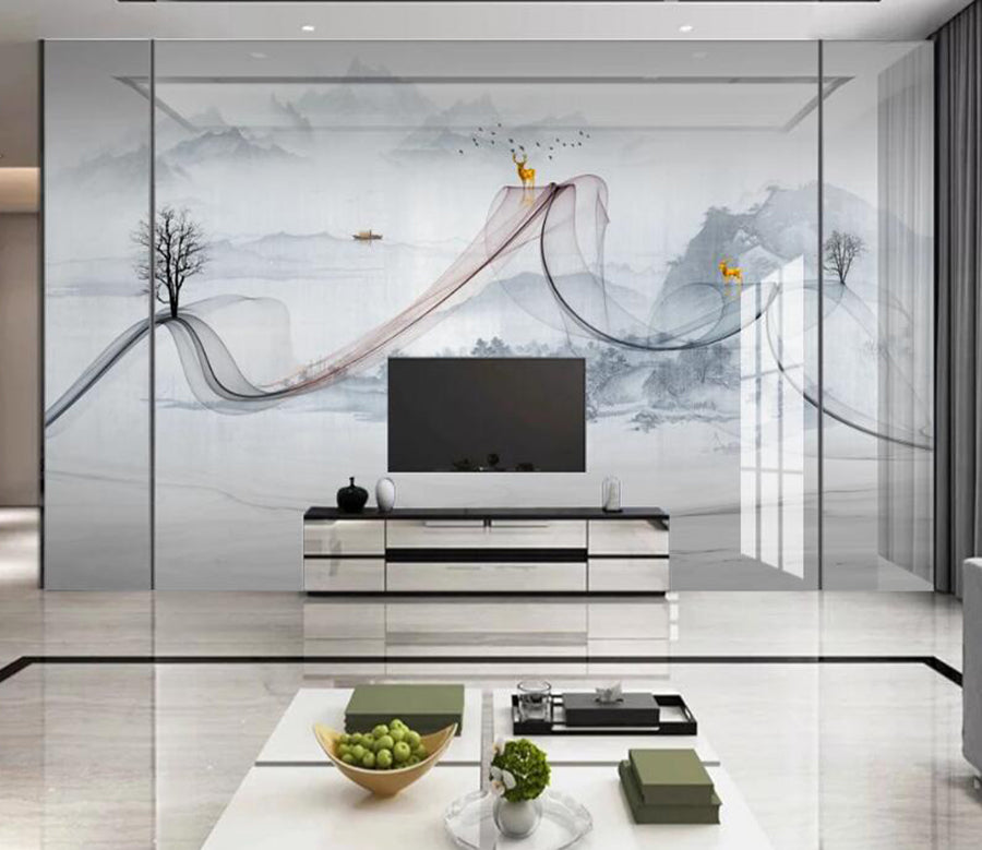 3D Elegant Ribbon 272 Wall Murals