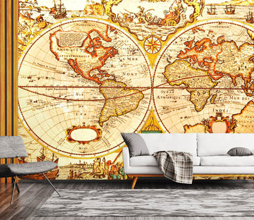 3D Golden Painting 2023 World Map Wall Murals