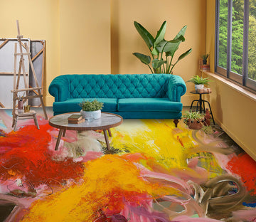 3D Yellow Red Pattern 9925 Allan P. Friedlander Floor Mural  Wallpaper Murals Self-Adhesive Removable Print Epoxy