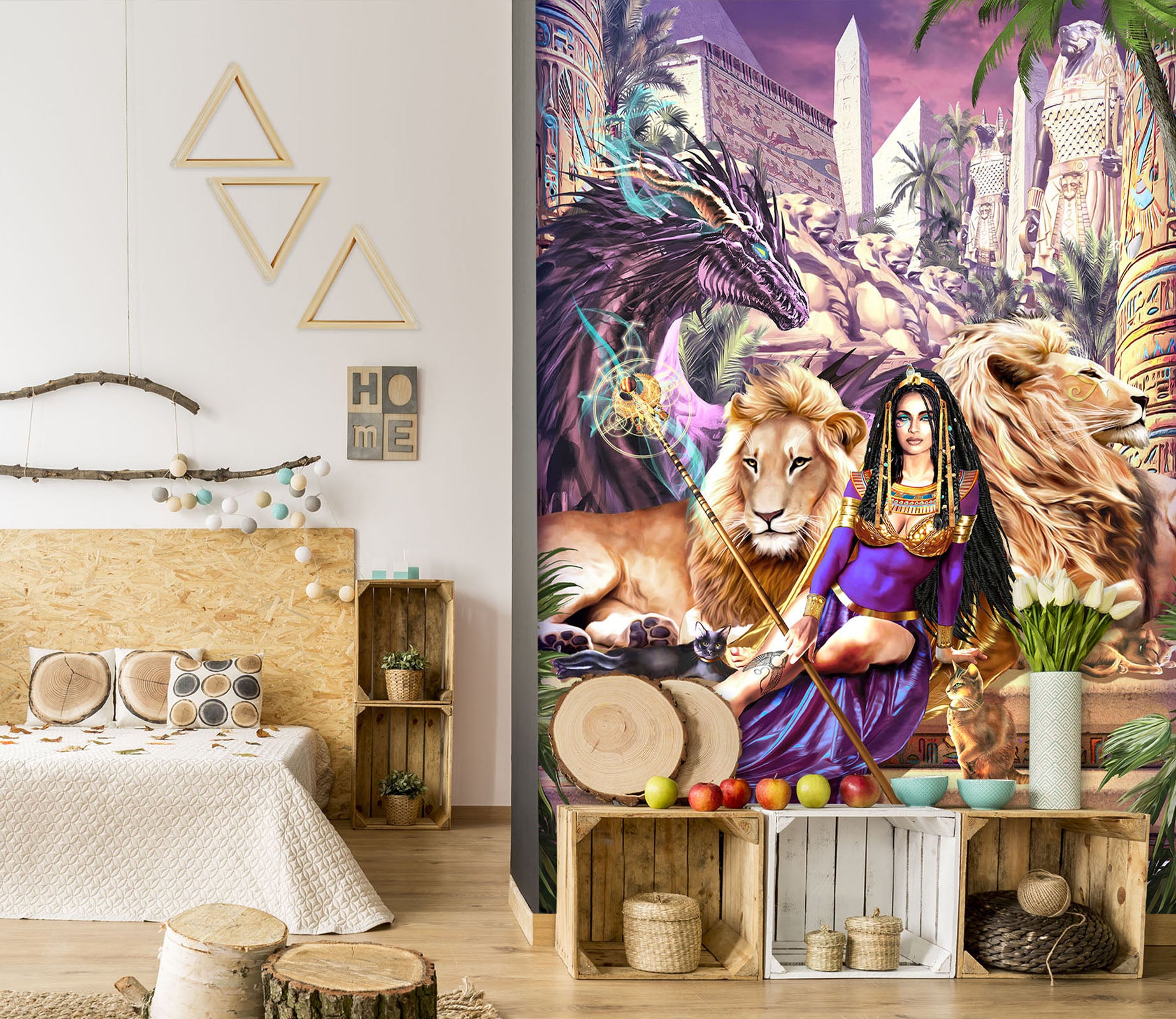 3D Lion Queen 8146 Ruth Thompson Wall Mural Wall Murals