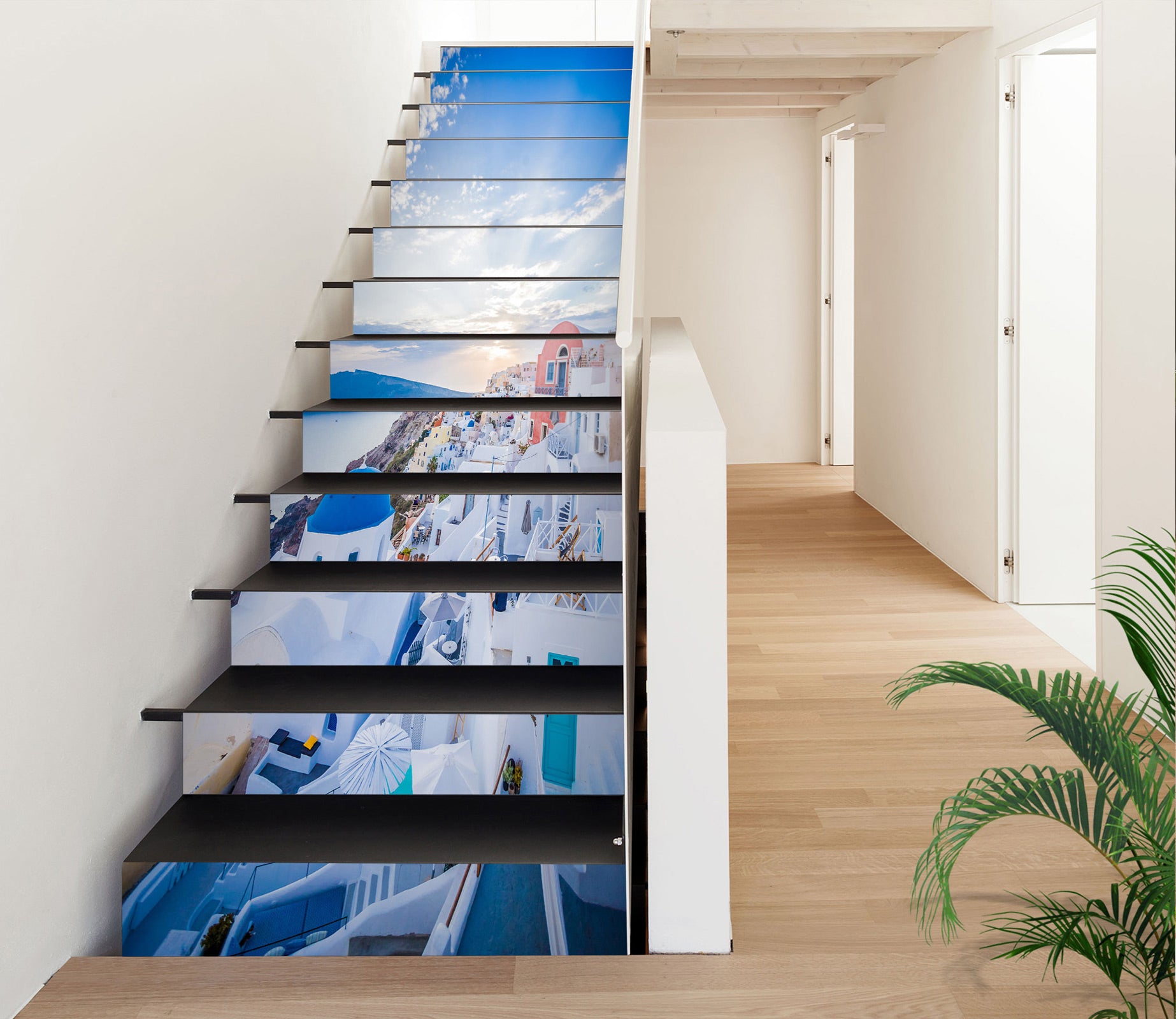 3D Pure White Buildings 321 Stair Risers