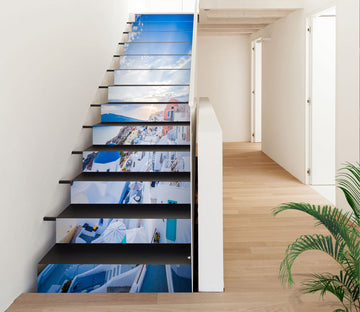3D Pure White Buildings 321 Stair Risers