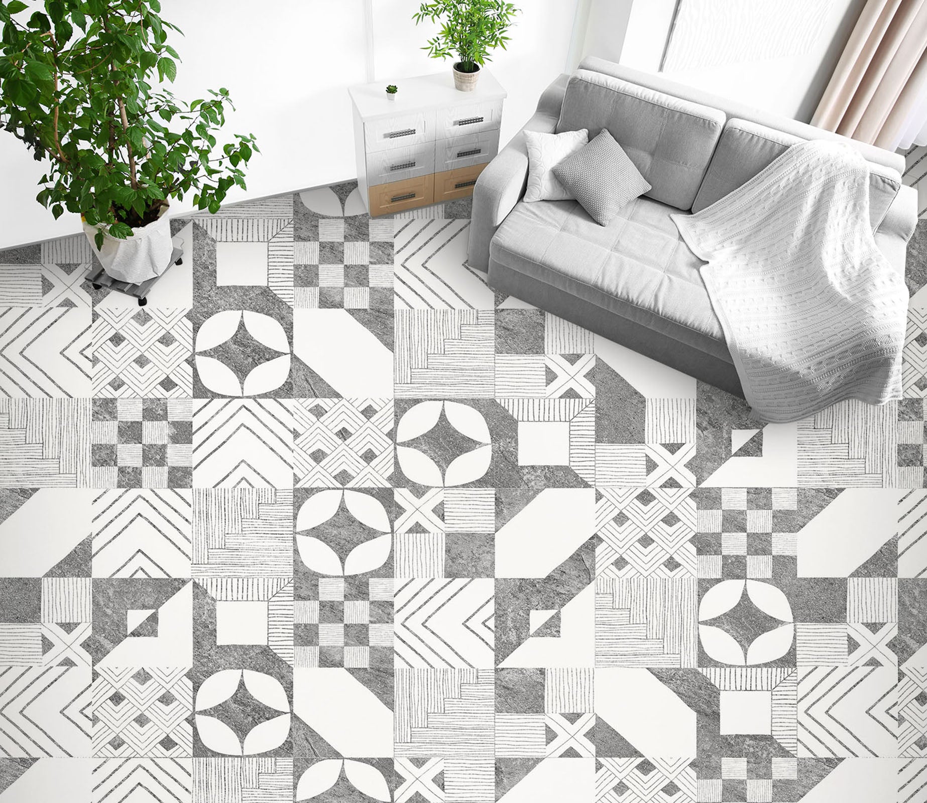 3D Gray Rhombus Art 857 Floor Mural  Wallpaper Murals Rug & Mat Print Epoxy waterproof bath floor