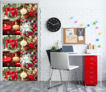 3D Red Candle Ball Pendant 10744 Assaf Frank Door Mural