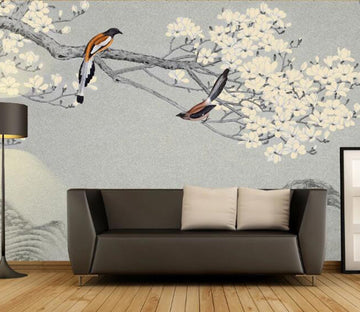 3D Flower Bird WC90 Wall Murals Wallpaper AJ Wallpaper 2 