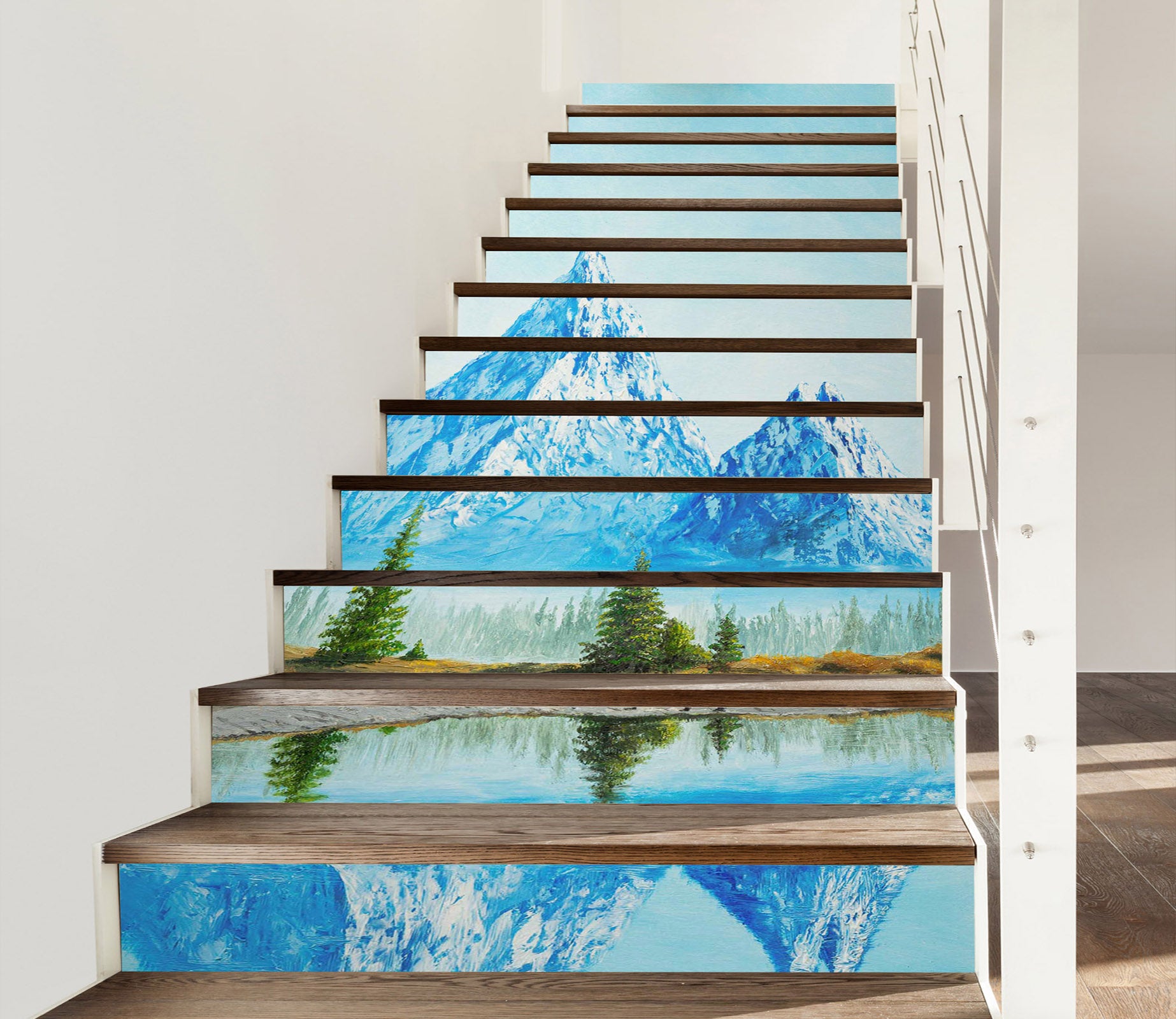 3D Glacier Tree 8823 Marina Zotova Stair Risers