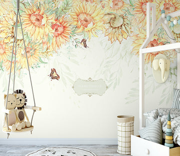 3D Painted Sunflower WG071 Wall Murals