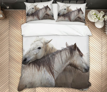 3D White Horse 026 Marco Carmassi Bedding Bed Pillowcases Quilt