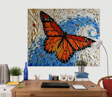 3D Painted Butterfly 029 Dena Tollefson Wall Sticker