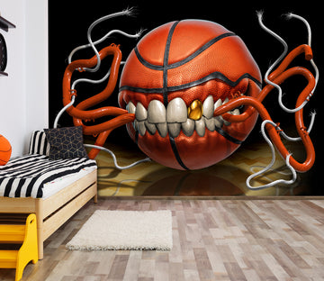 3D Angry Basketball 1399 Tom Wood Wall Mural Wall Murals