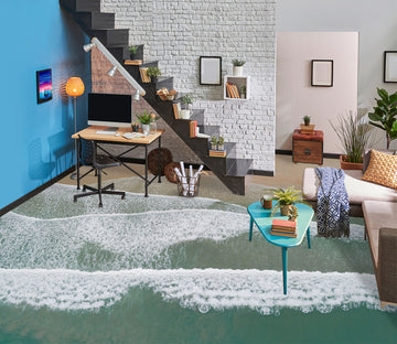 3D Happy Waves 267 Floor Mural  Wallpaper Murals Rug & Mat Print Epoxy waterproof bath floor
