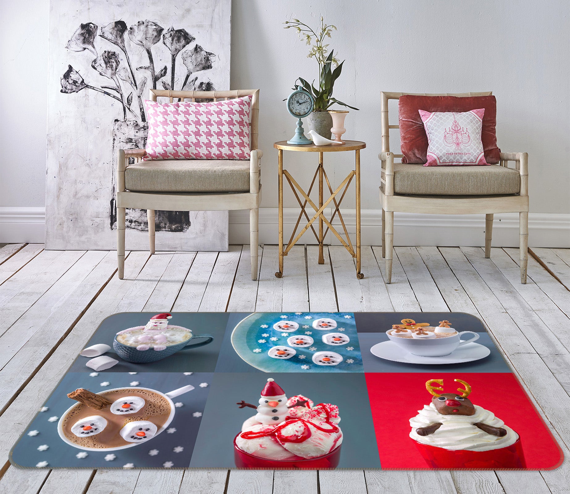 3D Delicious Cake 2024 Assaf Frank Rug Non Slip Rug Mat