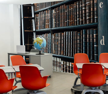 3D Vintage Bookshel 146 Wall Murals