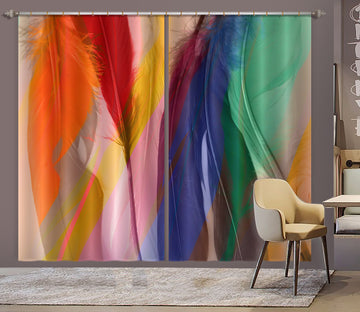 3D Colored Feathers 71051 Shandra Smith Curtain Curtains Drapes