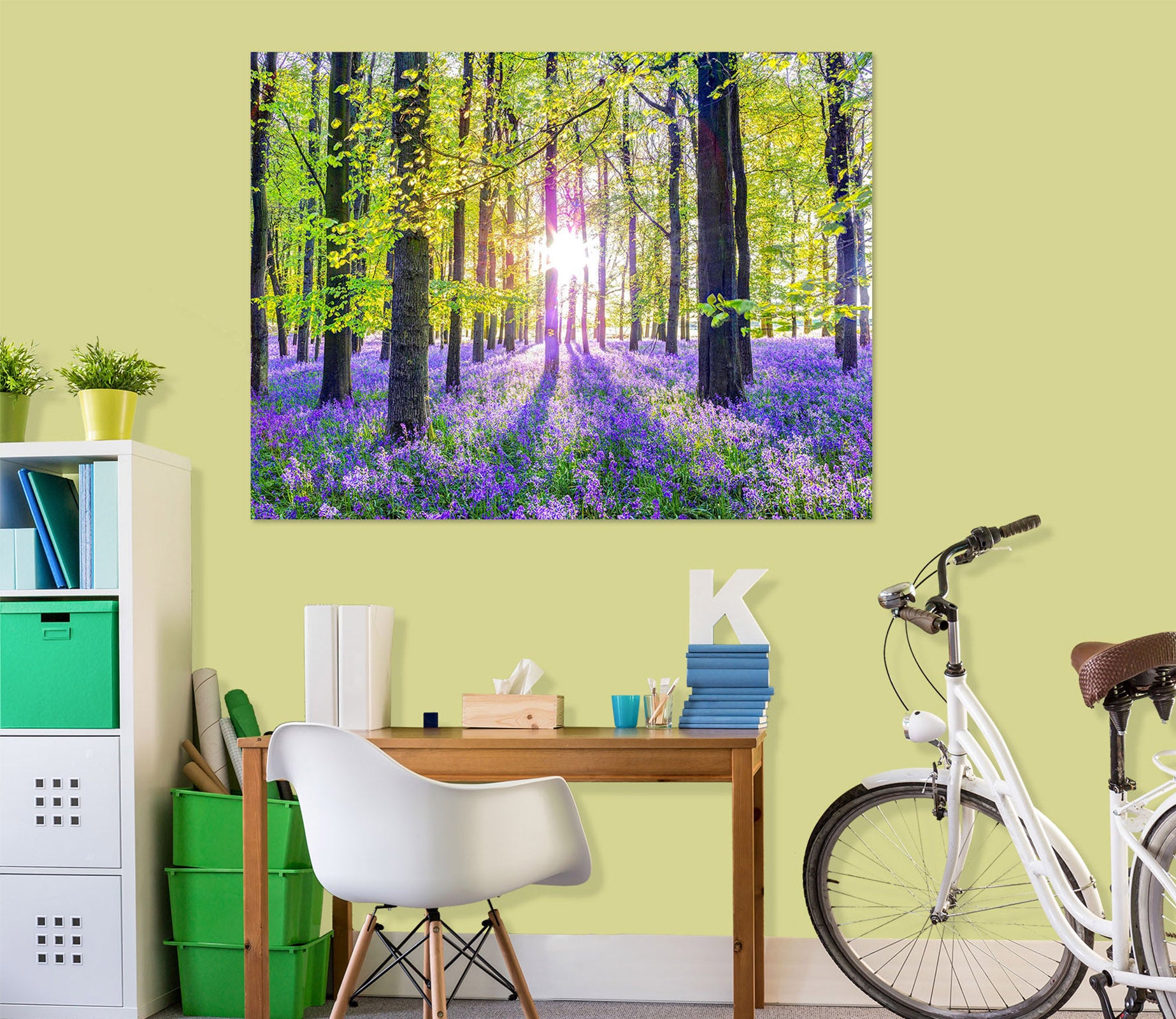 3D Purple Flower Sea 027 Assaf Frank Wall Sticker