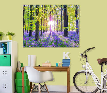 3D Purple Flower Sea 027 Assaf Frank Wall Sticker