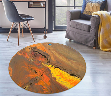 3D Golden Pattern 40009 Valerie Latrice Rug Round Non Slip Rug Mat