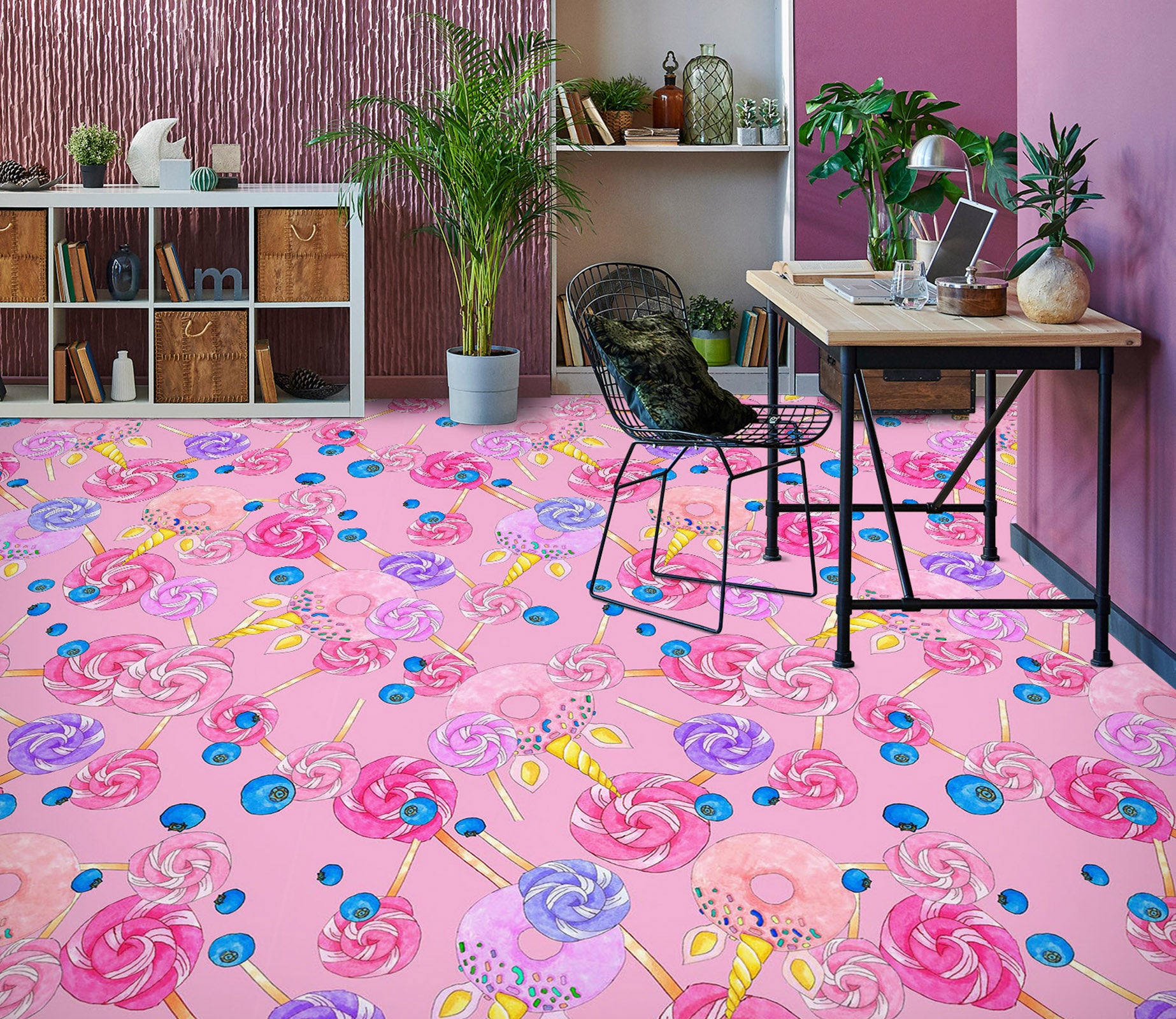 3D Sweet Lollipops 1221 Floor Mural  Wallpaper Murals Self-Adhesive Removable Print Epoxy