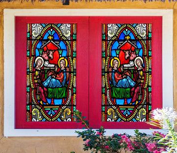 3D Religion Faith 449 Window Film Print Sticker Cling Stained Glass UV Block