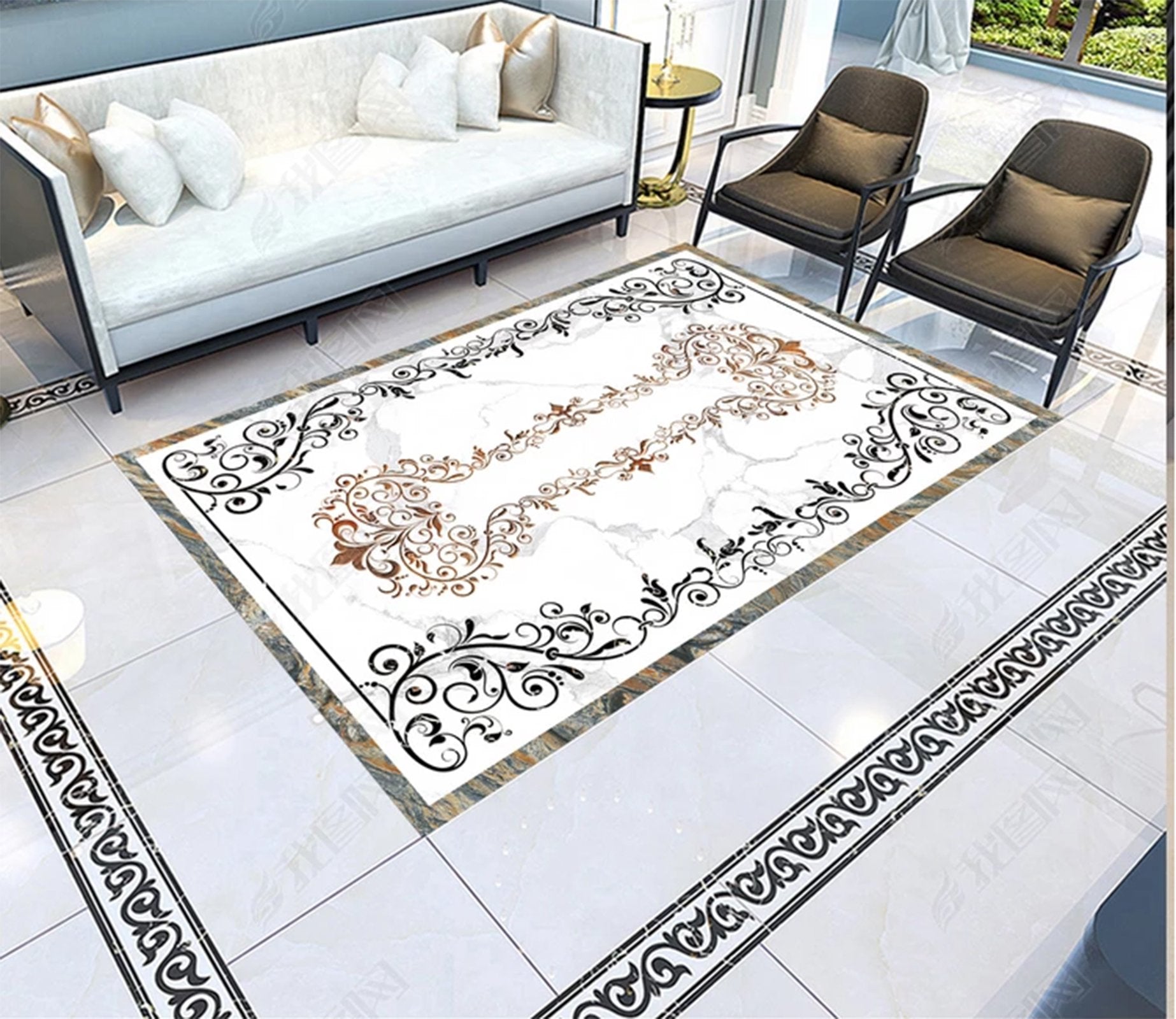 3D Color Stripe WG584 Non Slip Rug Mat Mat AJ Creativity Home 