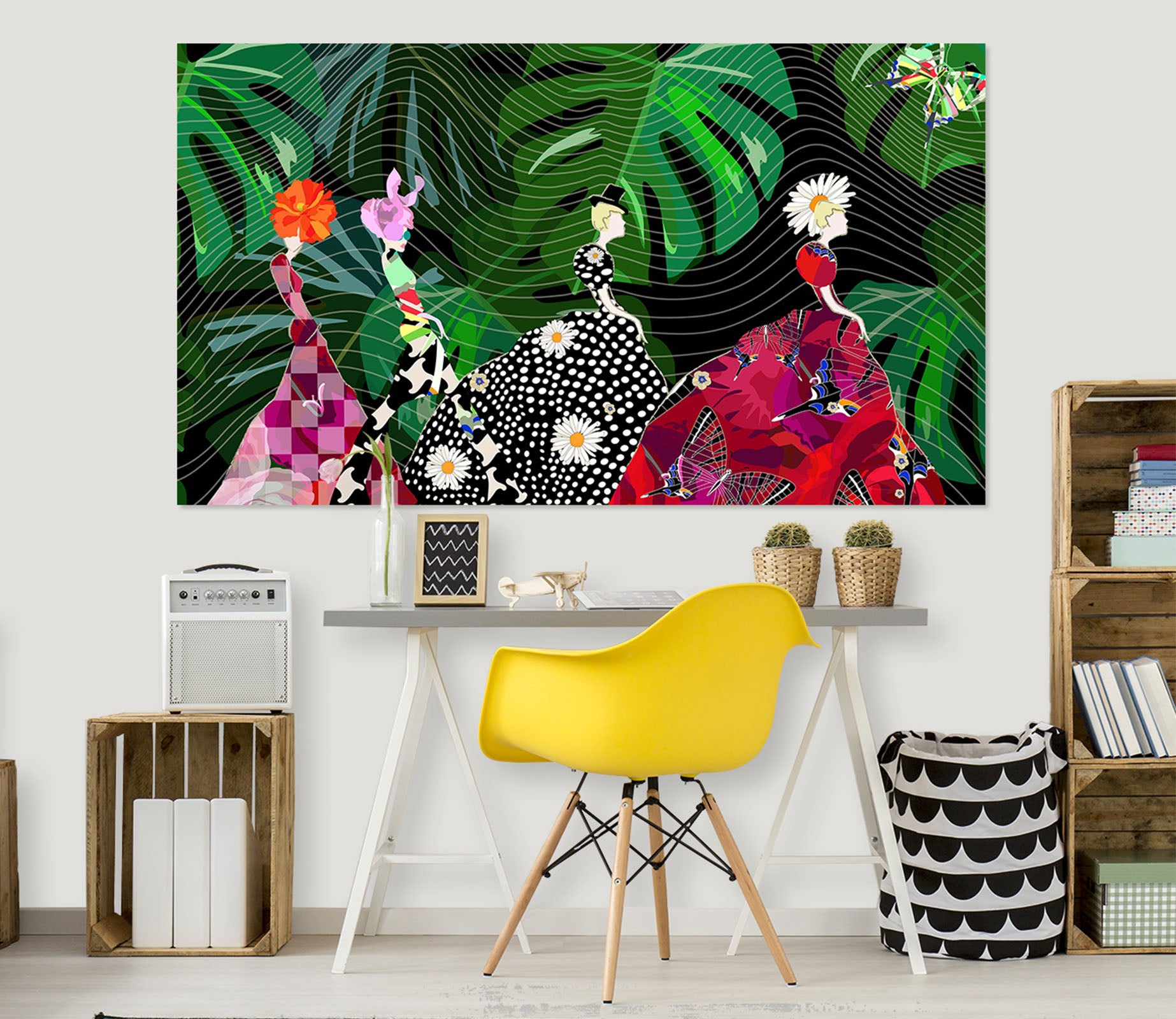 3D Dress Styling Woman 1034 Wall Sticker