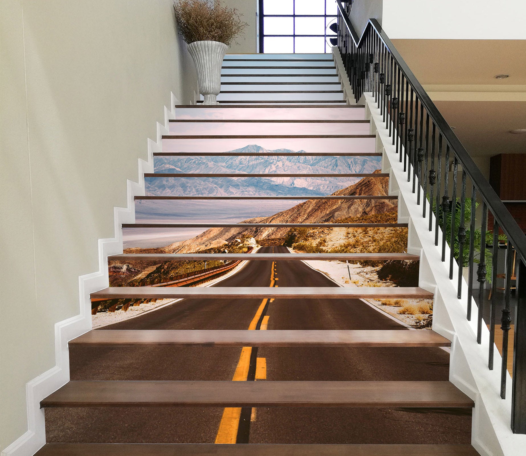 3D Open Mountain Road 629 Stair Risers