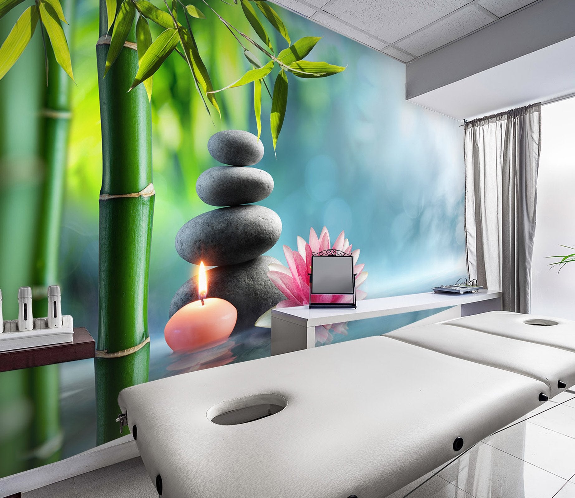 3D Bamboo Candle 086 Wall Murals Wallpaper AJ Wallpaper 2 
