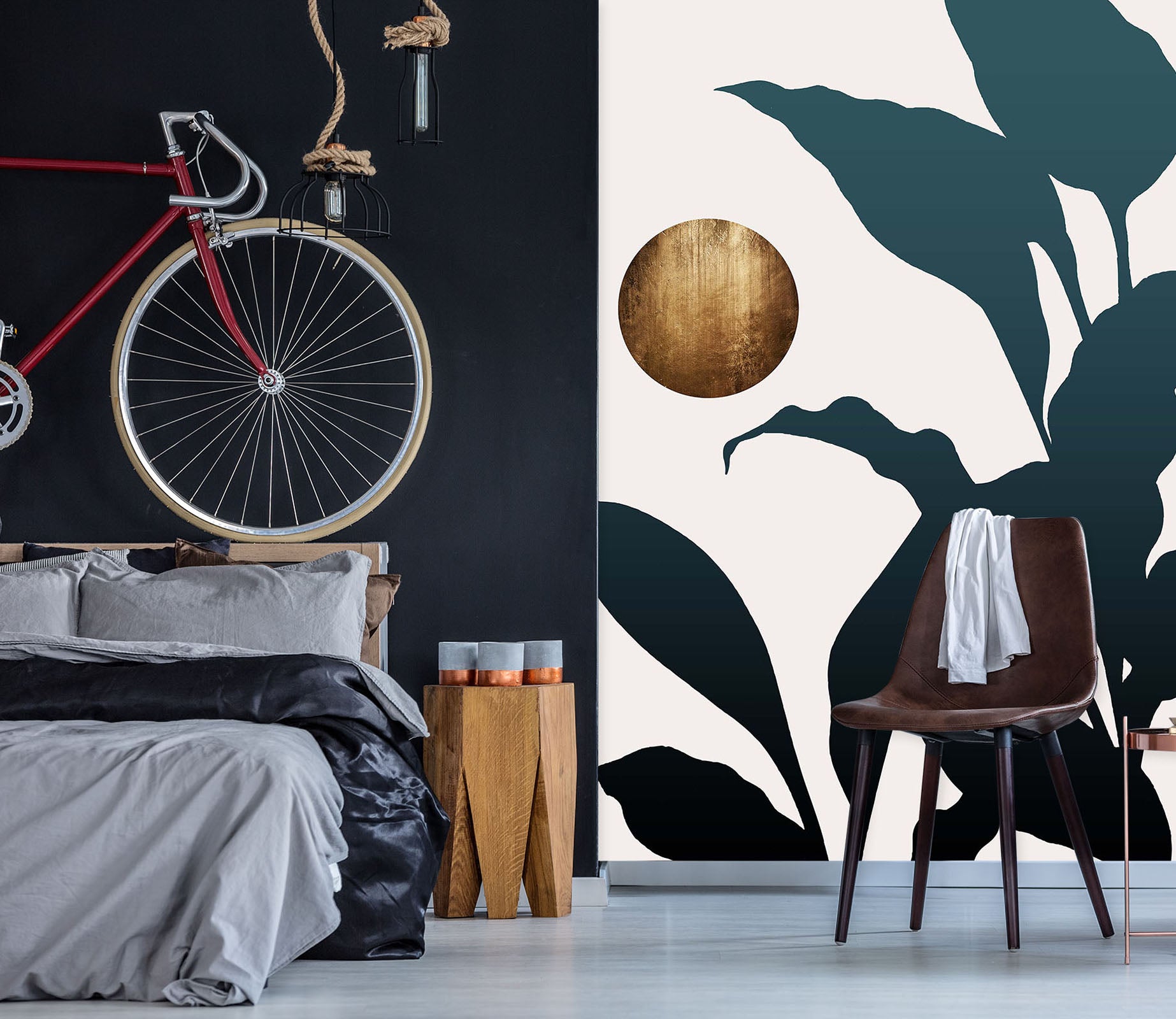 3D Leaves Moon 1444 Boris Draschoff Wall Mural Wall Murals