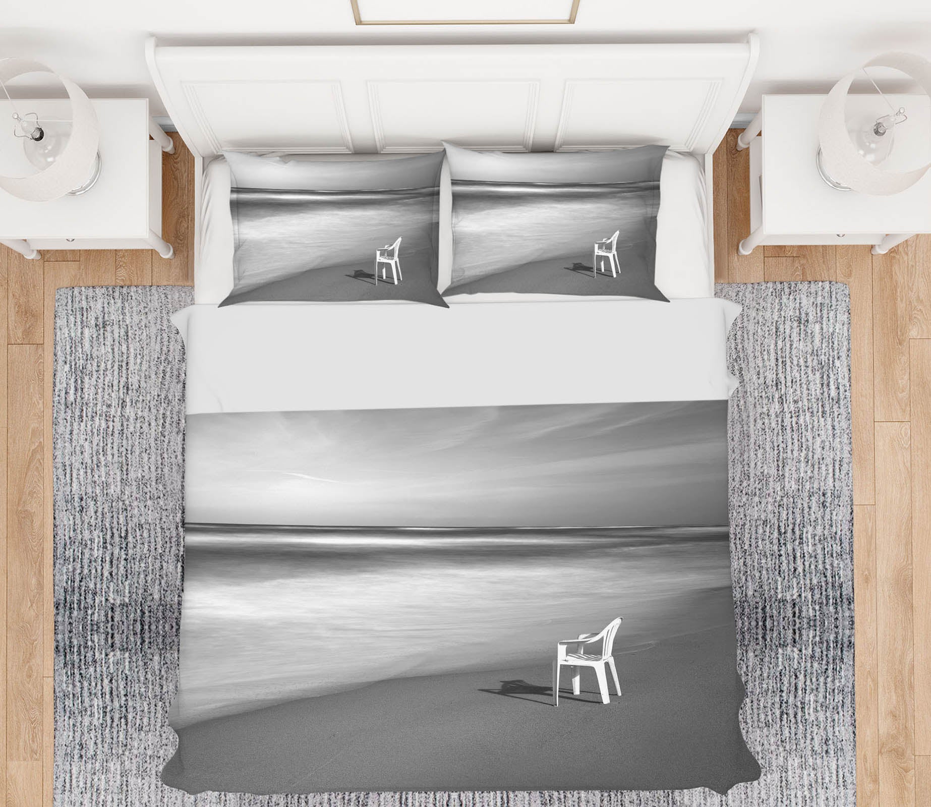 3D Grey Beach Chair 043 Marco Carmassi Bedding Bed Pillowcases Quilt