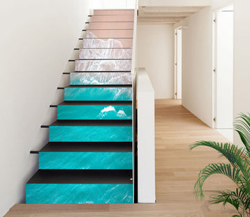 3D Summer Beach 287 Stair Risers