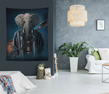 3D Elephant Man Guitar 11703 Vincent Tapestry Hanging Cloth Hang