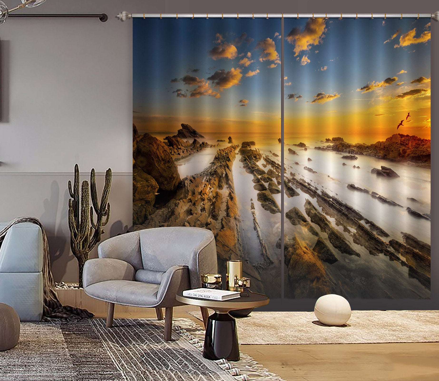 3D River Stones 144 Marco Carmassi Curtain Curtains Drapes