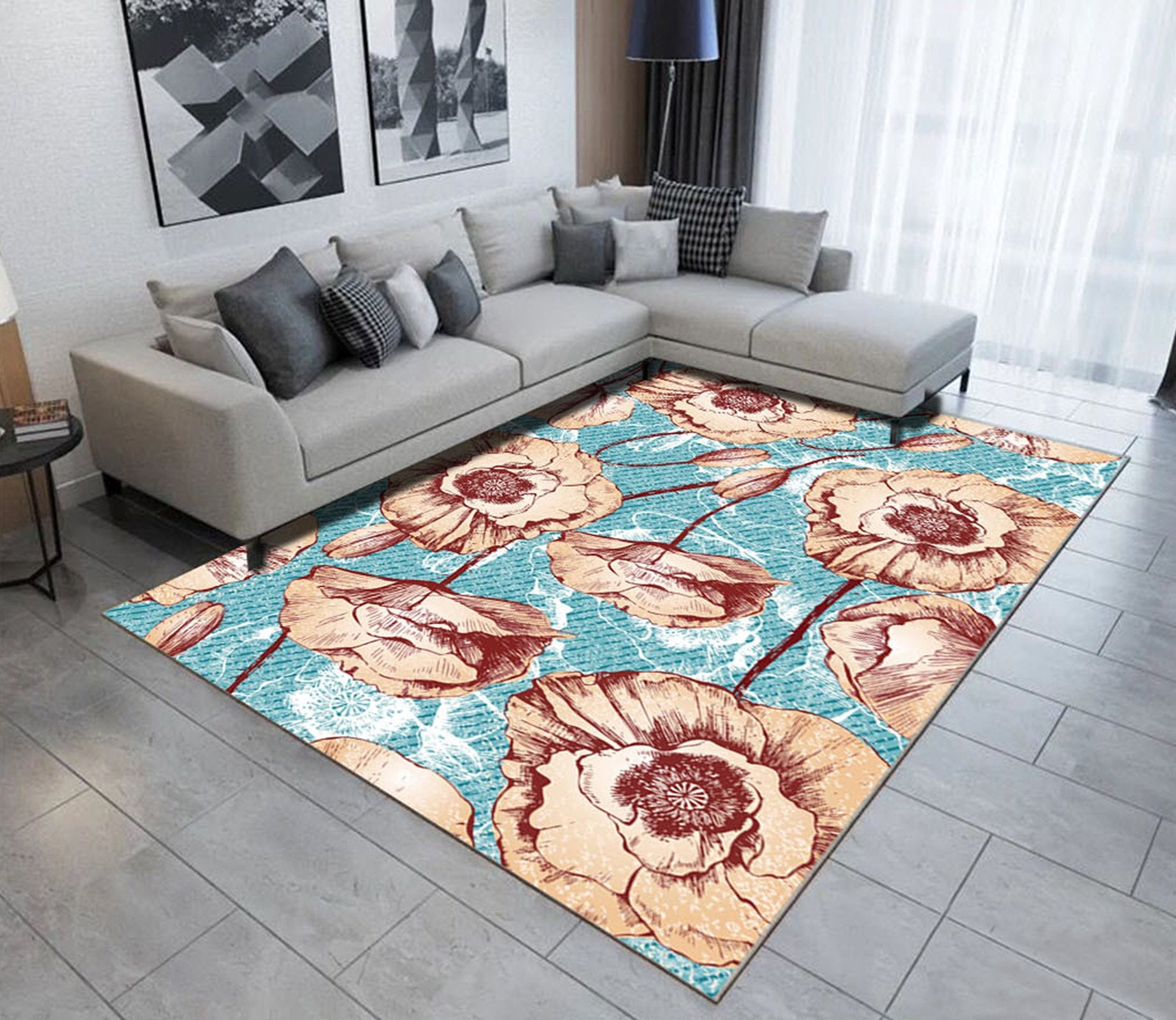 3D Bright Flowers WG510 Non Slip Rug Mat Mat AJ Creativity Home 