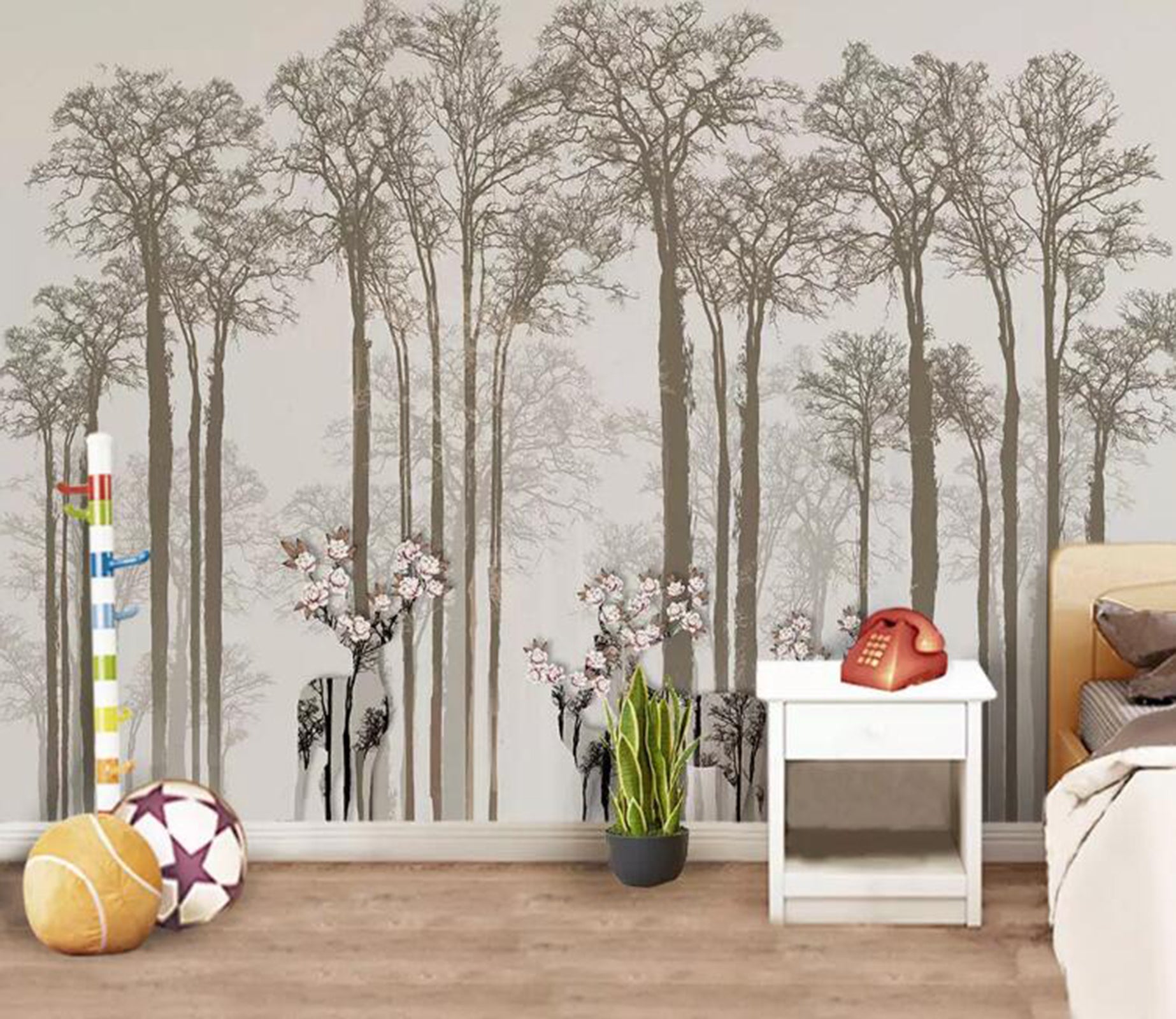 3D Little Deer Woods WG68 Wall Murals Wallpaper AJ Wallpaper 2 