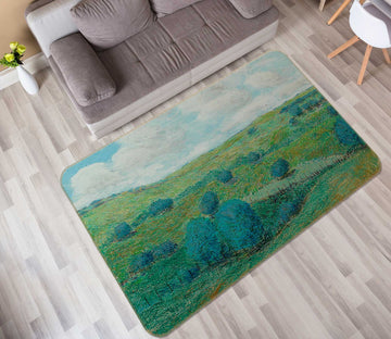 3D Dry Hills 1010 Allan P. Friedlander Rug Non Slip Rug Mat