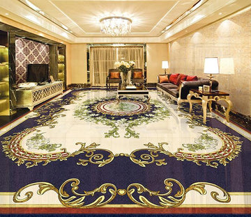 3D Black Pattern WG080 Floor Mural Wallpaper AJ Wallpaper 2 