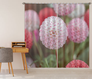 3D Pink Hydrangea 6511 Assaf Frank Curtain Curtains Drapes