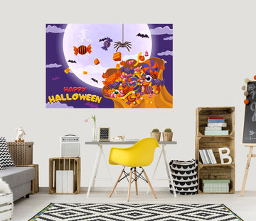 3D Moon Candy Spider 010 Halloween Wall Stickers Wallpaper AJ Wallpaper 2 