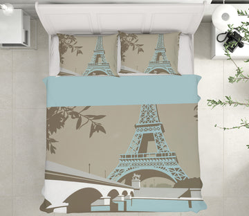 3D Paris 2036 Steve Read Bedding Bed Pillowcases Quilt