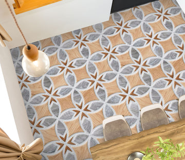 3D Delicate Blue Pattern 751 Floor Mural