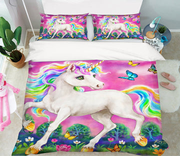 3D Unicorn Butterfly 5872 Kayomi Harai Bedding Bed Pillowcases Quilt Cover Duvet Cover