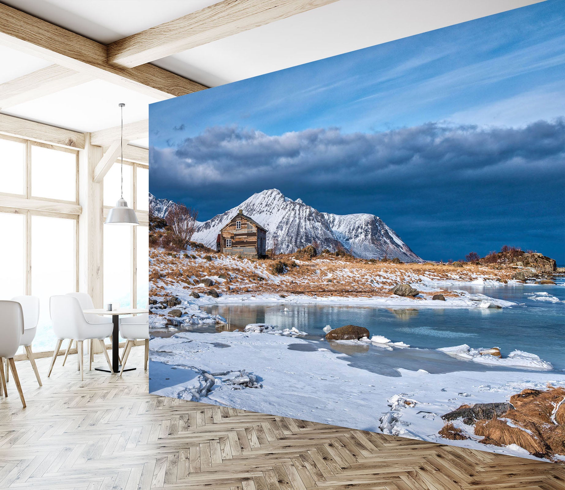 3D Melting Snow Mountain 1406 Marco Carmassi Wall Mural Wall Murals