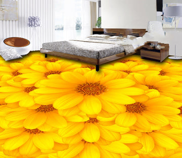 3D Yellow Flowers 460 Floor Mural  Wallpaper Murals Rug & Mat Print Epoxy waterproof bath floor